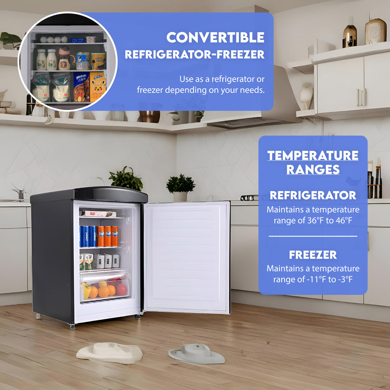 Conserv 3.2 cu. ft. Retro Convertible Refrigerator-Freezer Frost Free