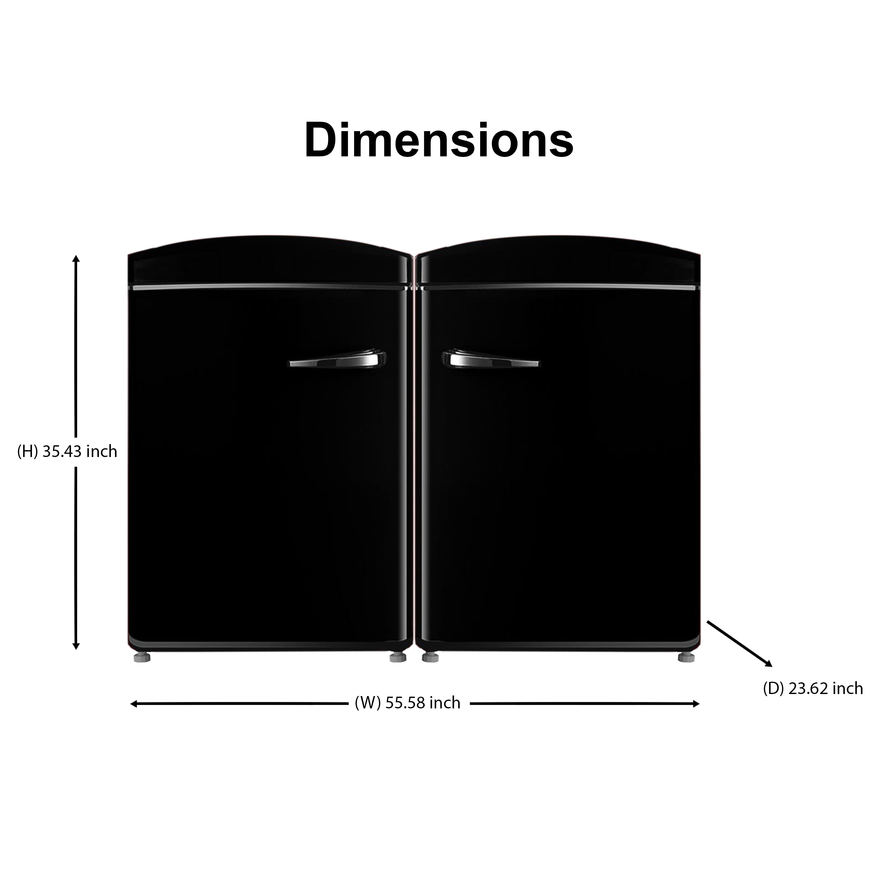 Conserv 3 Cu. ft. 2 Door Freestanding Mini Refrigerator in Black with Freezer