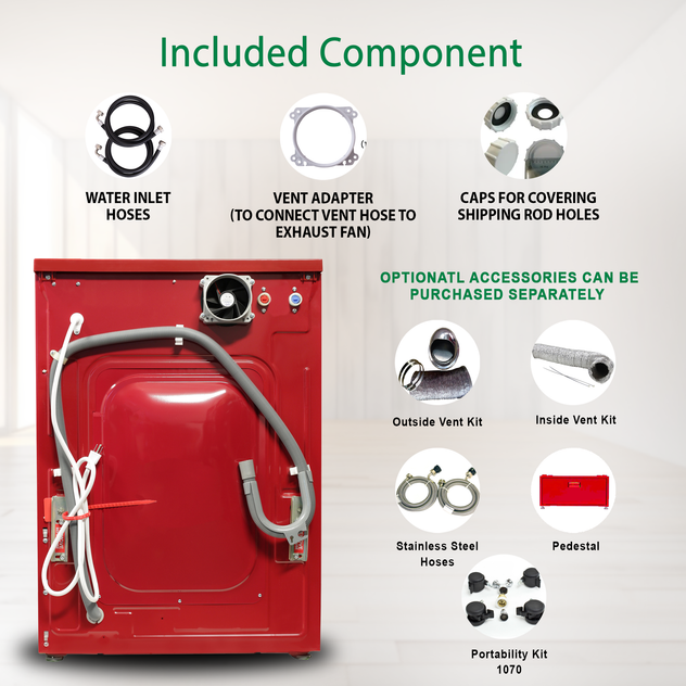 Conserv All-in-One Washer Dryer VENTLESS/VENTED PET cycle 1.62cf/15lbs 110V