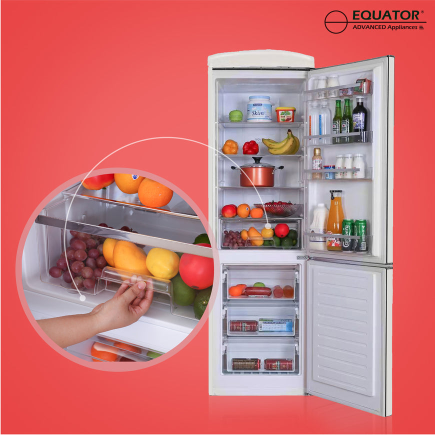 Conserv 24in RETRO BOTTOM MOUNT 11cf Refrigerator Fast Freeze 110V