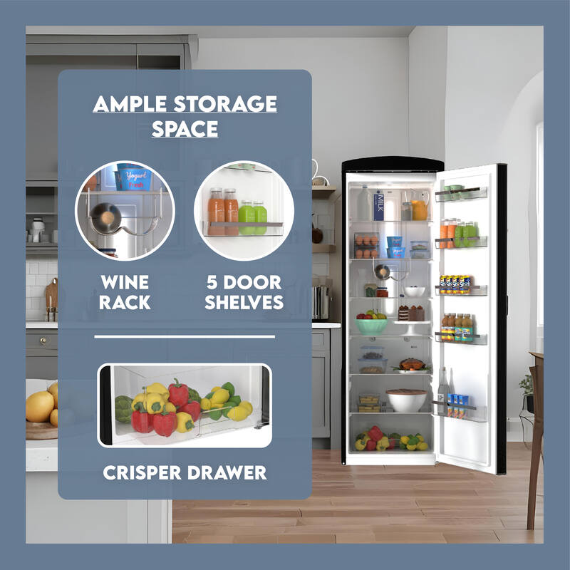 Conserv 11cf Classic Retro Refrigerator 24 in Frost Free Eco R600a 110V