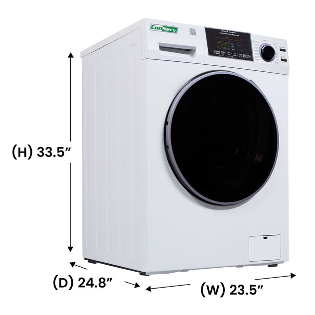 Conserv All-In-One CONVERTIBLE Washer-Dryer 18lb/1.9cf SANITIZE ALLERGEN Cycle 1400RPM