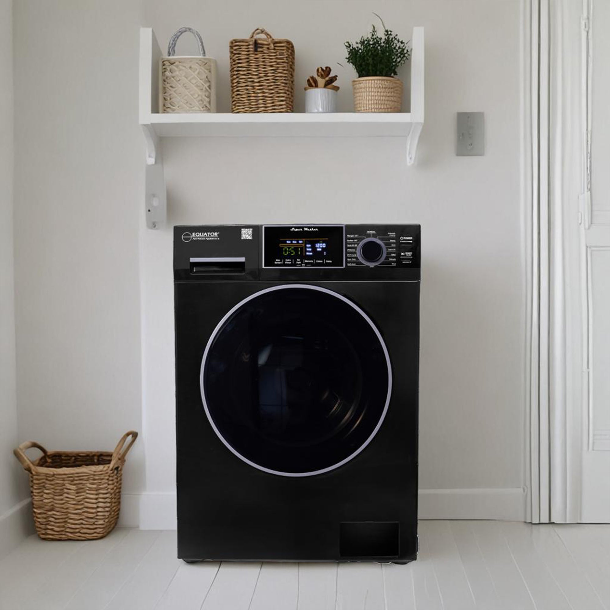 Conserv Compact Washer 1.6cf/15lbs Sani Allergen PET CYCLE 15 Programs 110V