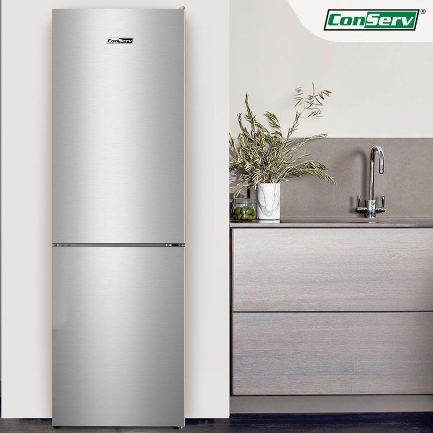 Conserv 11.5cf Tall Frost Free Ref-Freezer 24in Wine Rack E-Star 43dB Stainless