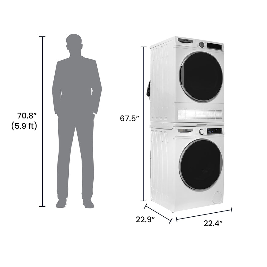 Conserv LUXURY Washer 2.2cf 110V+Condensing Dryer 4cf 220V 2 Year Warranty