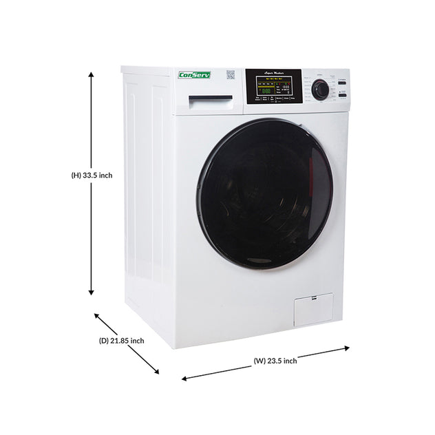 Conserv Compact Washer 1.6cf/15lbs Sani Allergen PET CYCLE 15 Programs 110V