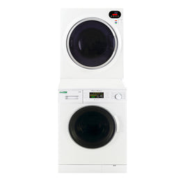 110V Digital Ultra Compact Set Washer 1.57cf + Vented Sensor Dryer 2.6cf