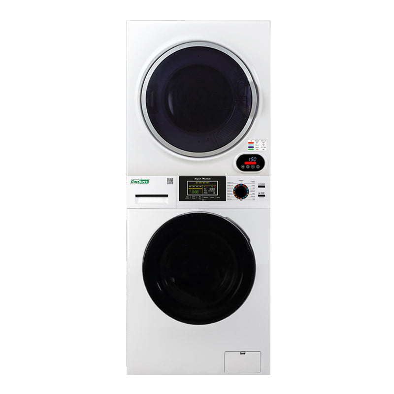 Stackable Super Washer and Compact Short Dryer
