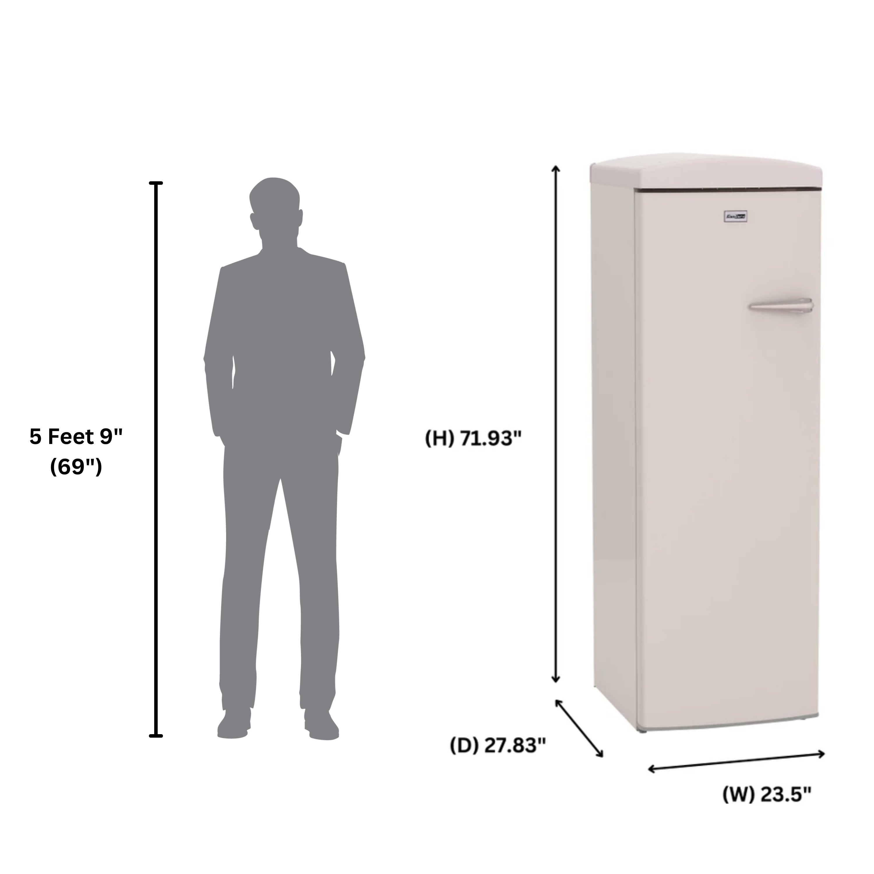 Conserv 8.3cf Classic Retro Upright Freezer Frost Free 24
