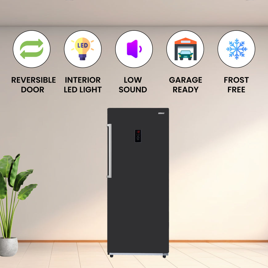 Conserv 17cf Upright Freezer CONVERTIBLE REF Garage Ready E-Star 28in wide 110V