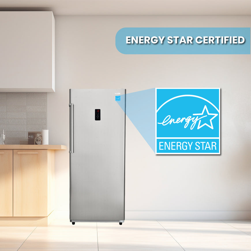 Conserv 17cf Upright Freezer CONVERTIBLE REF Garage Ready E-Star 28in wide 110V