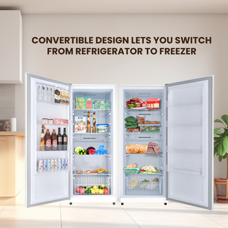 Conserv 17cf Upright Freezer CONVERTIBLE REF Garage Ready E-Star 28in wide 110V