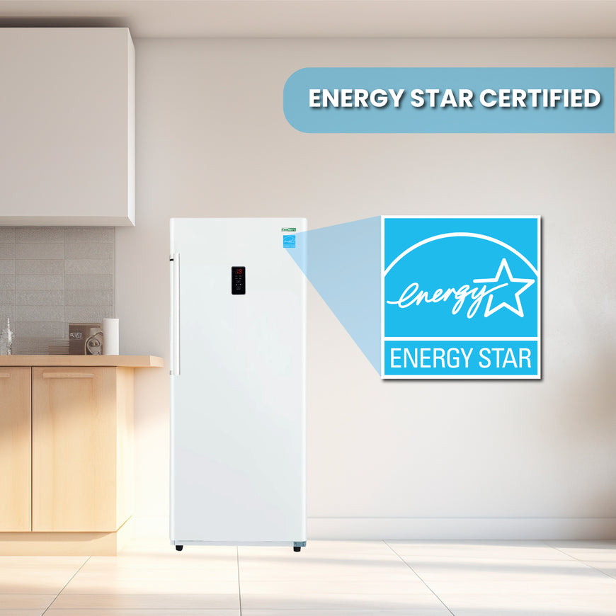 Conserv 17cf Upright Freezer CONVERTIBLE REF Garage Ready E-Star 28in wide 110V