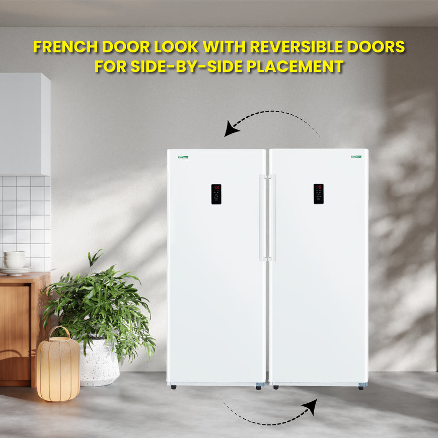 Conserv 17cf Upright Freezer CONVERTIBLE REF Garage Ready E-Star 28in wide 110V