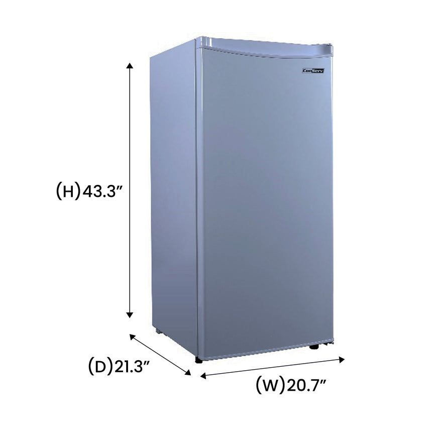 Conserv 4.3cf Compact Upright Freezer REVERSIBLE DOOR Freestanding 110V E-Star