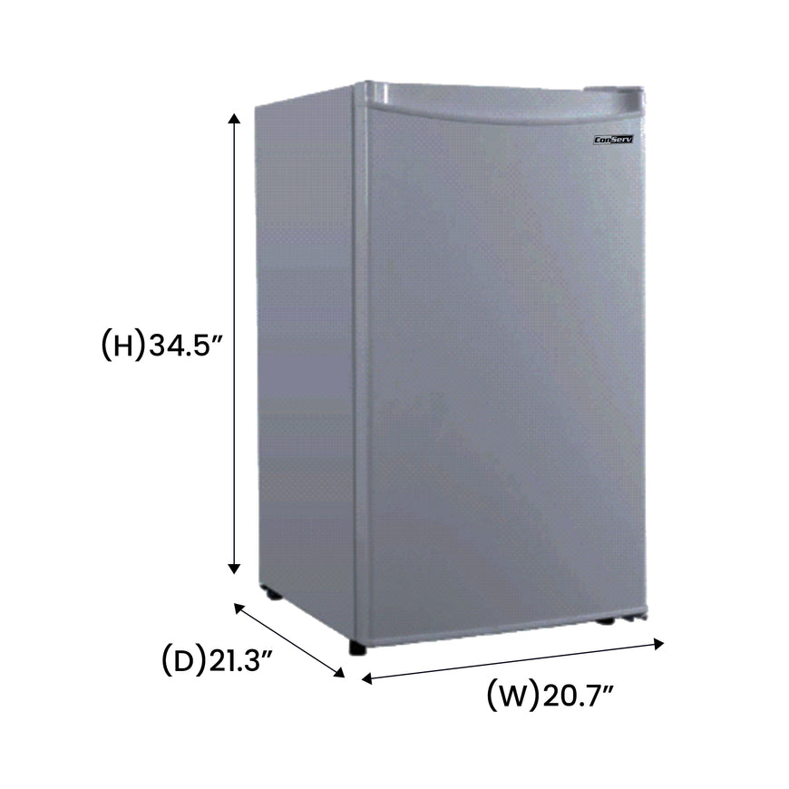 Conserv 3cf Compact Upright Freezer REVERSIBLE DOOR Freestanding 110V E-Star