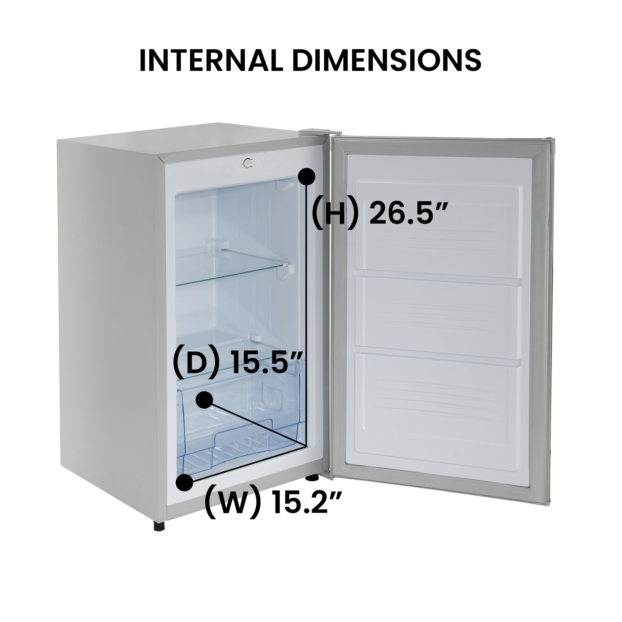 Conserv 3cf Compact Upright Freezer REVERSIBLE DOOR Freestanding 110V E-Star