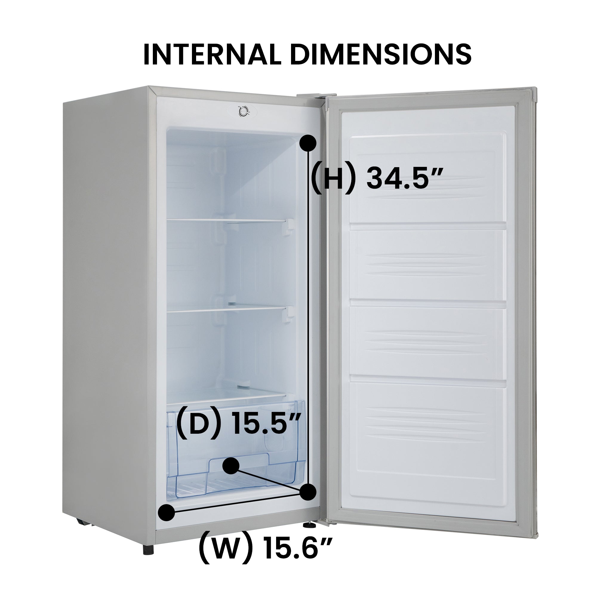 Conserv 4.3cf Compact Upright Freezer Convertible Refrigerator DOOR Freestanding 110V E-Star