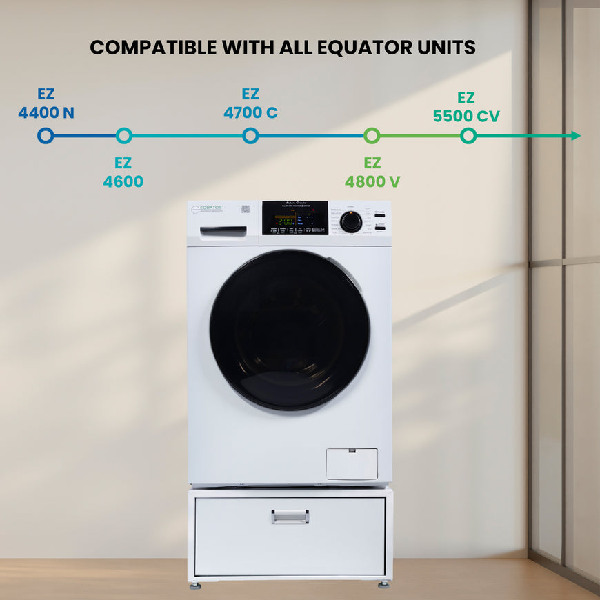 Conserv 24in Laundry Pedestal 11in tall + Rollout Storage Drawer Adjustable feet