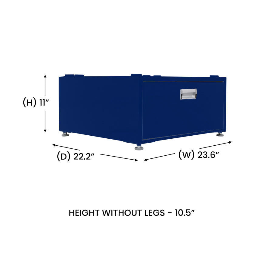Conserv 24in Laundry Pedestal 11in tall + Rollout Storage Drawer Adjustable feet