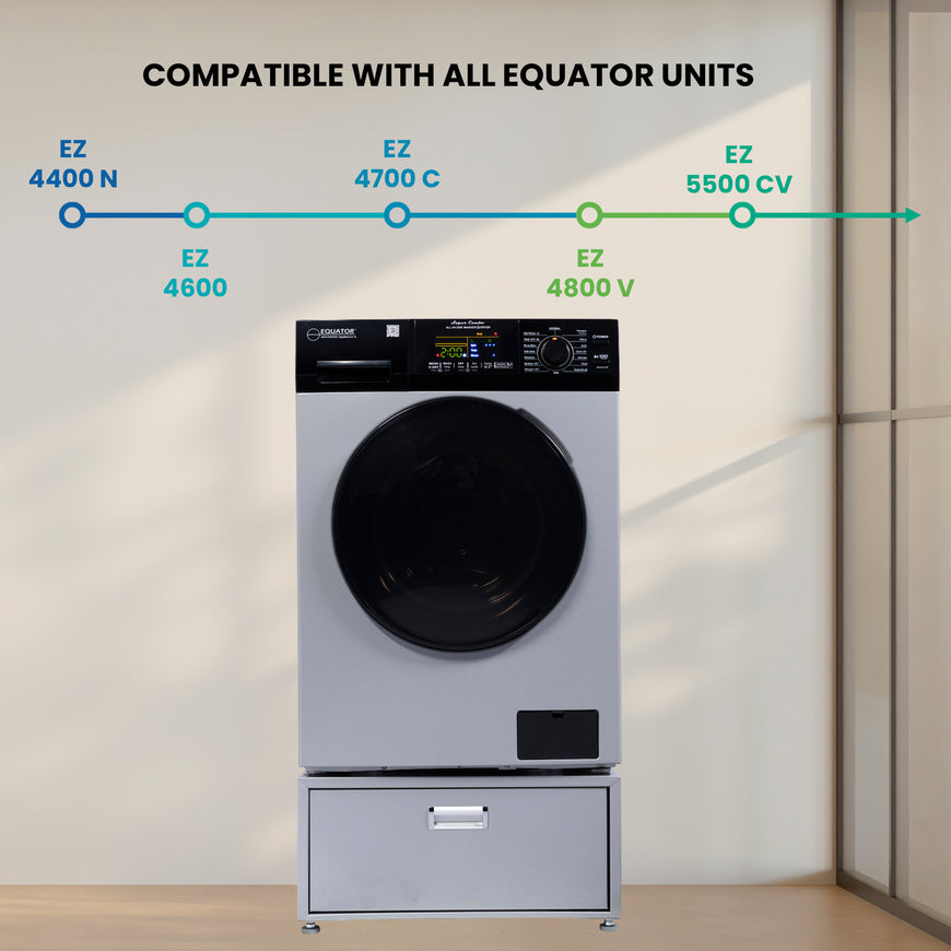 Conserv 24in Laundry Pedestal 11in tall + Rollout Storage Drawer Adjustable feet