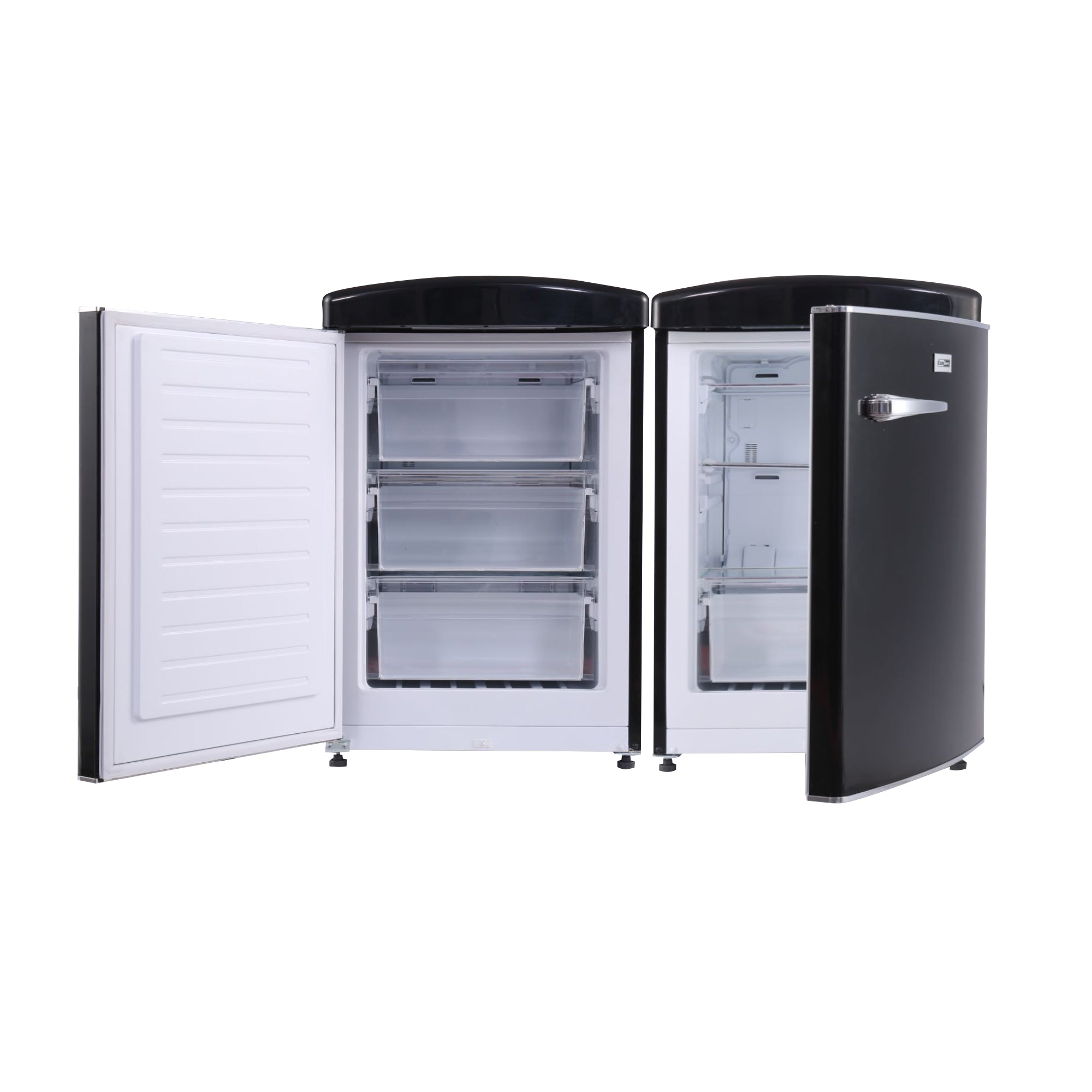 Conserv 3.2cf Retro Mini Refrigerator Freezer Pair Convertible 110V Fast Freezing