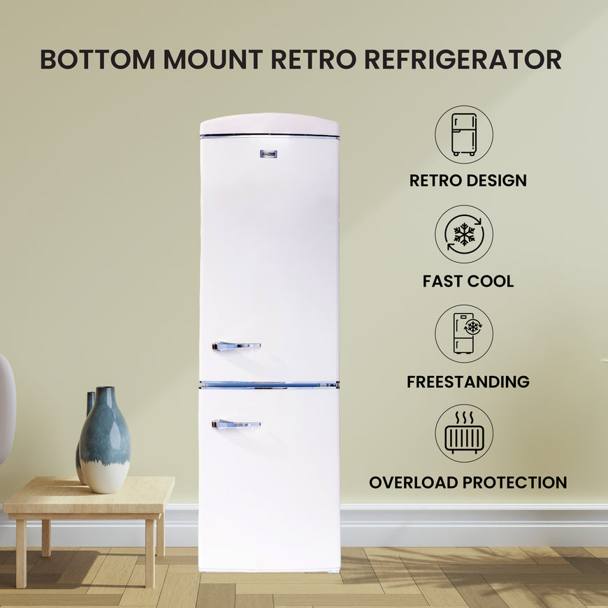 Conserv 24in RETRO BOTTOM MOUNT 11cf Refrigerator Fast Freeze 110V