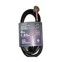 POWER CORD FOR COOKING RANGE 250V 30Amp 4-Wire w/Side Grip Plug 6 Feet Black