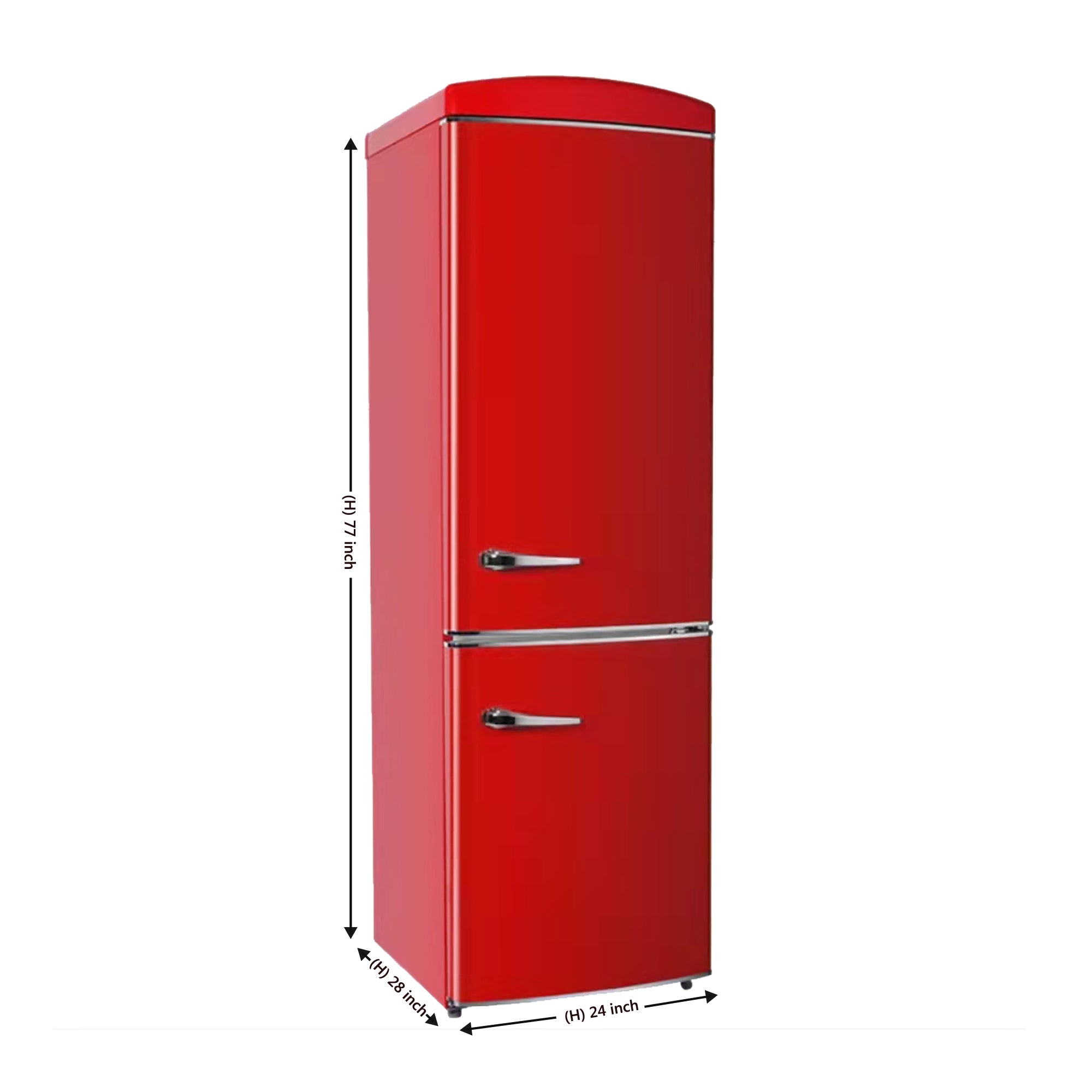 Conserv 10.7 Cu. ft. Bottom Mount Retro Refrigerator - Red