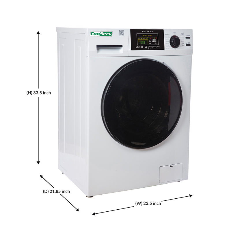 1.6 cu.ft./15 lbs White 110V Front load Washer 15 programs + Pet Cycle
