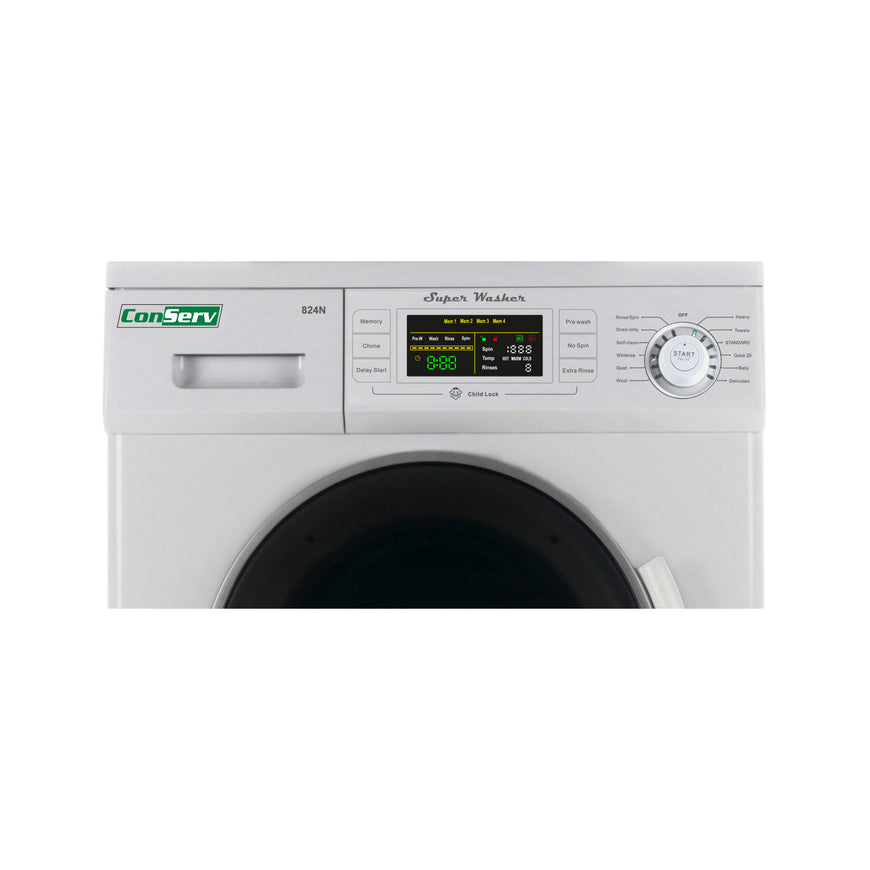 Conserv Compact Washer 1.57cf/13lbs FULLY DIGITAL Quiet LED Display 110V