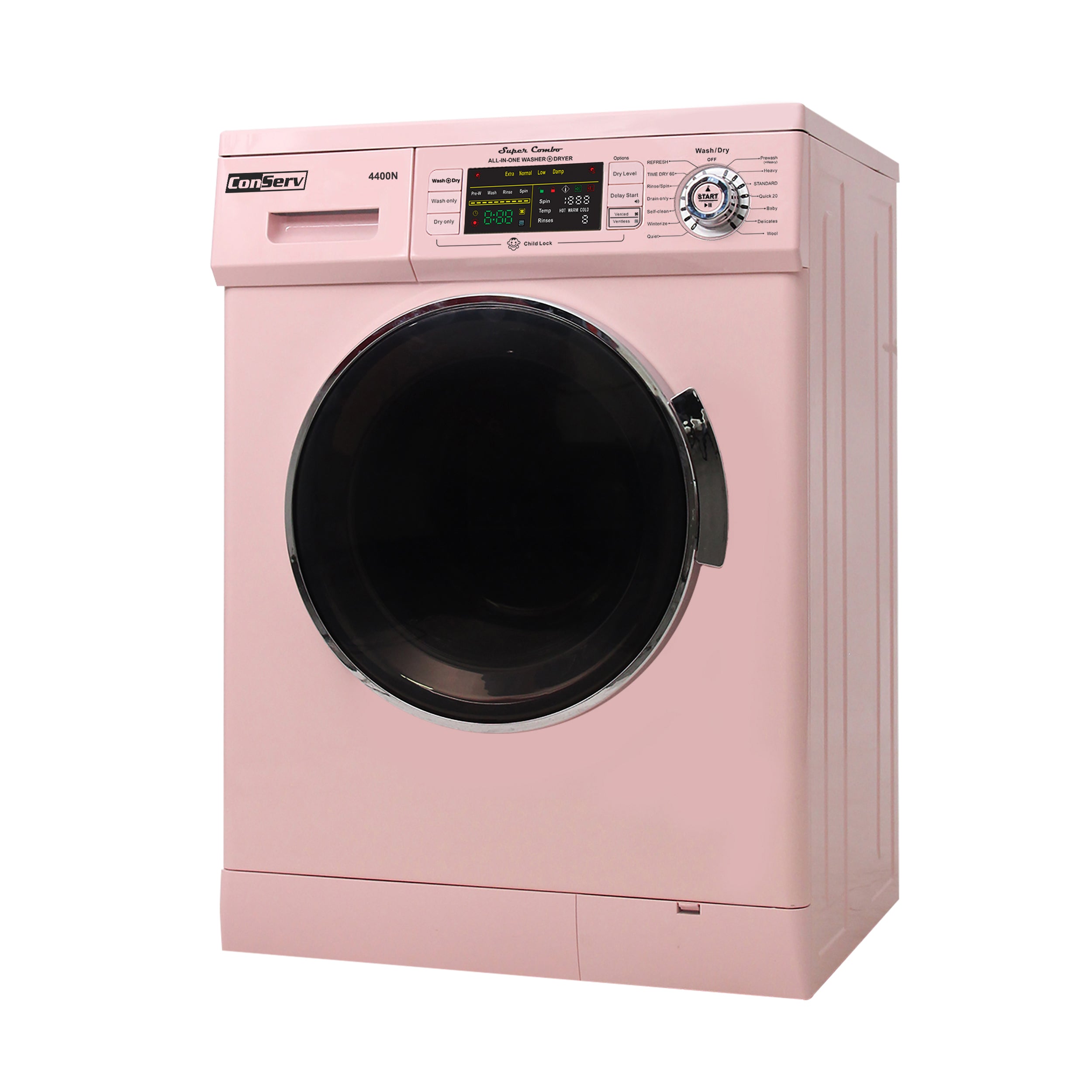 Compact 13 lbs Combination Washer DryerVented/Ventless Dry, Winterize, Quiet, Easy to Use Controls, 2020